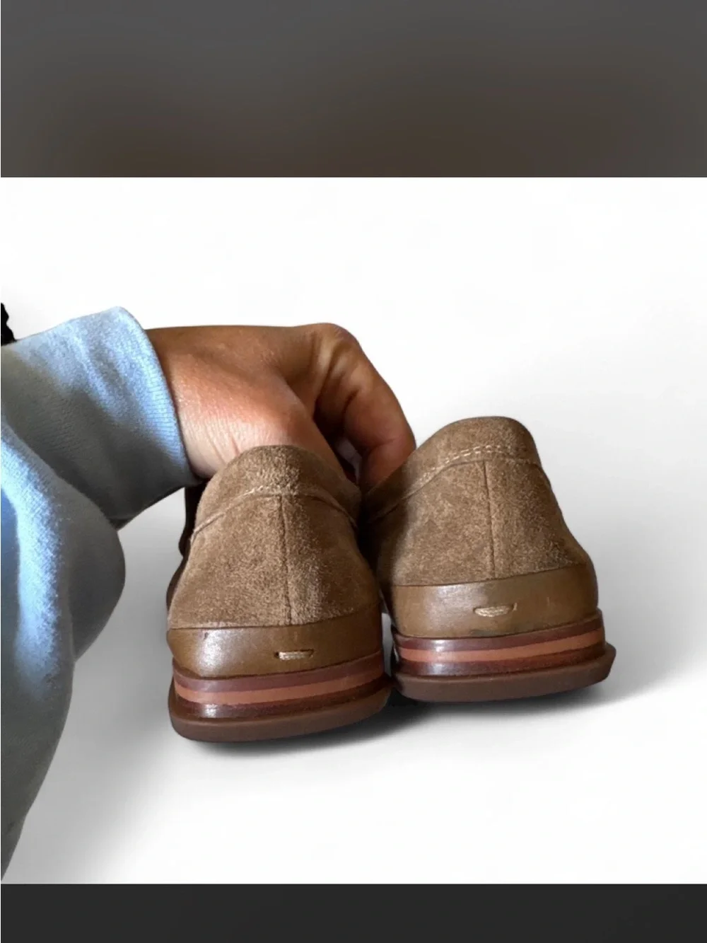 Franco Sarto Women’s Suede Loafers in Taupe